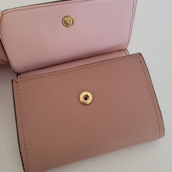 Anne Klein Small Mini Wallet Card Coin Holder Key Ring Compact Light Blush Pink - Picture 3 of 9